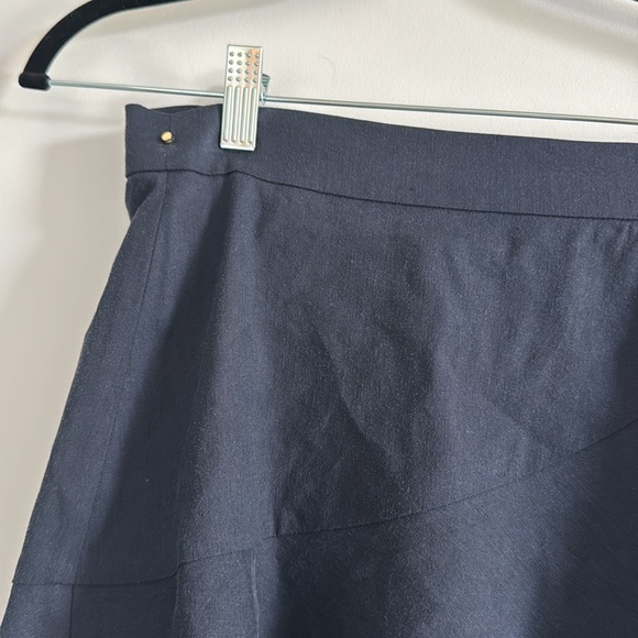 NWOT Cuyana Navy Linen Wrap Mini Skirt- size S premium quality - Picture 7 of 8